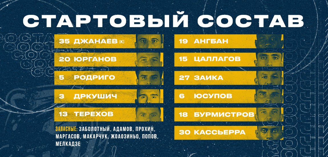 Playing in white: the line-up for the match with Krylya Sovetov