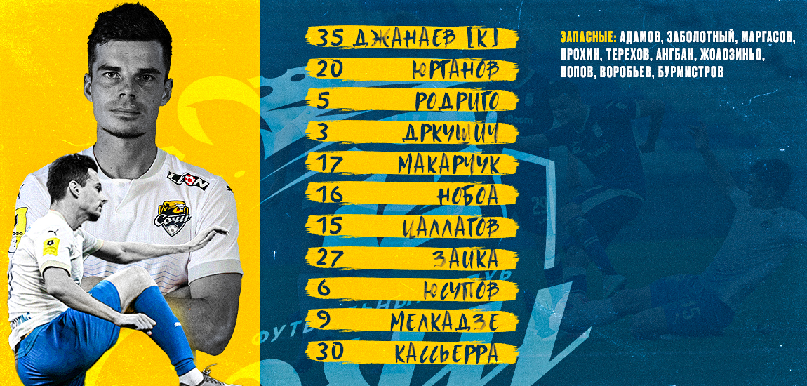 Playing in white: the squad for the match with Ufa